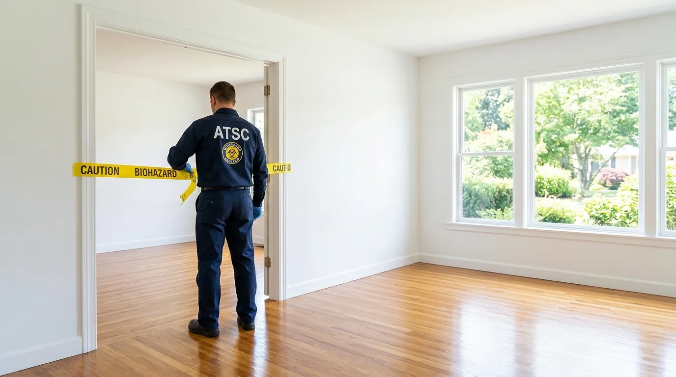Certified biohazard cleanup crew performing Trauma Scene Cleanup in Cudahy